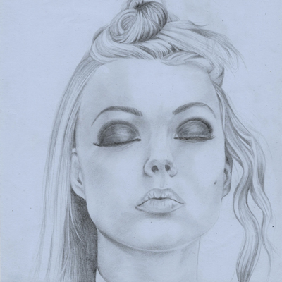 Anielka Hampson Drawing Study for Femme Fatale Series 18 